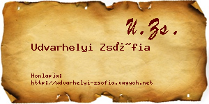 Udvarhelyi Zsófia névjegykártya