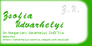 zsofia udvarhelyi business card